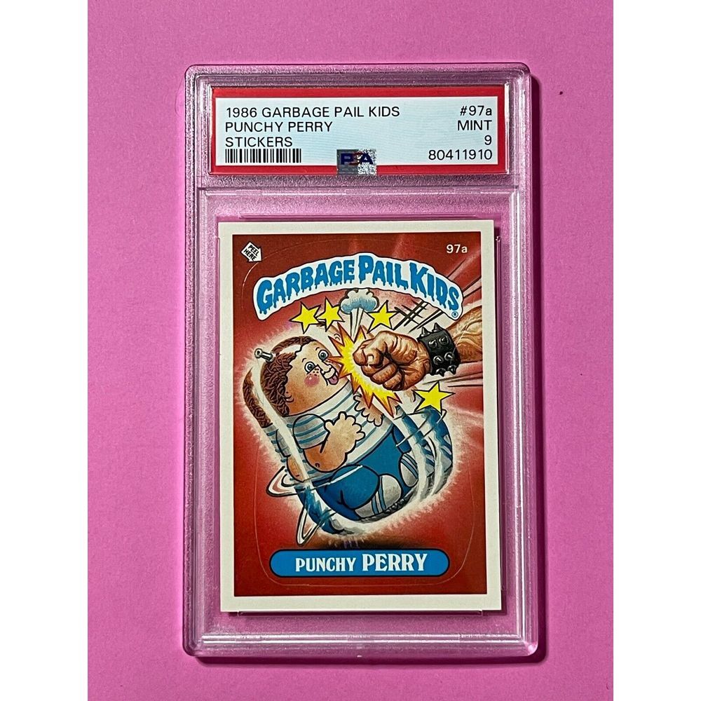 1986 Garbage Pail Kids Punchy Perry 97a PSA 9 DIE CUT ERROR CARD Original‎ 3 GPK